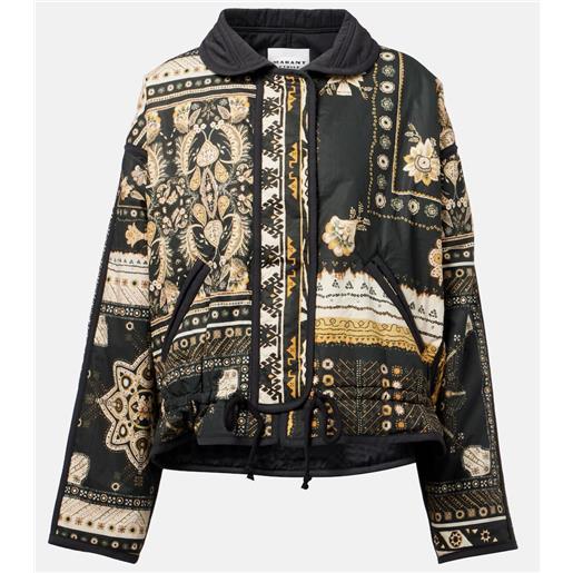 Marant Etoile bomber granger in cotone con stampa