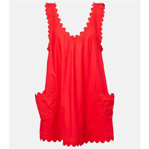 Juliet Dunn abito corto in popeline di cotone