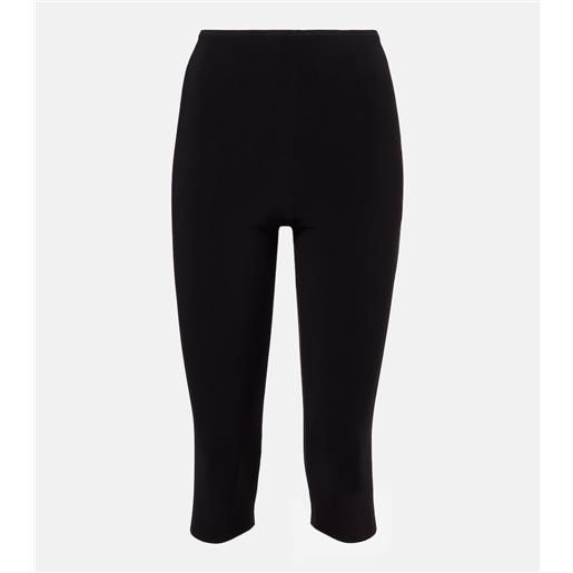 Norma Kamali leggings capri a vita alta