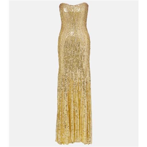 Jenny Packham abito lungo sarai con paillettes