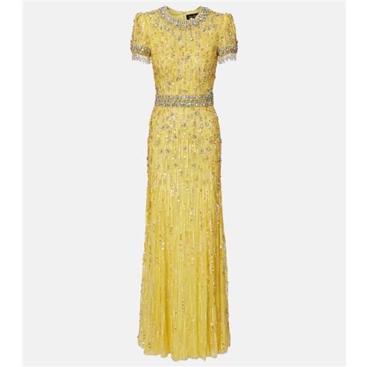 Jenny Packham abito lungo roxy con paillettes