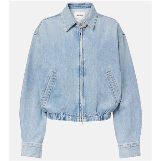 Agolde giacca di jeans nile con zip