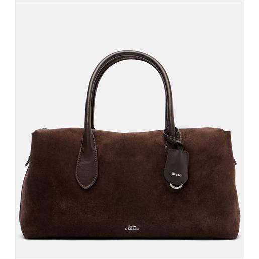 Polo Ralph Lauren borsa da viaggio in suede con pelle