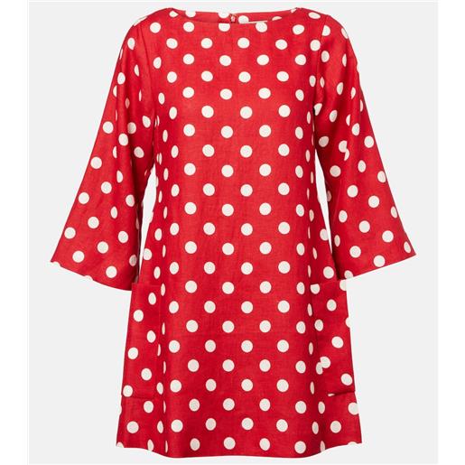 Posse miniabito nina in lino a pois