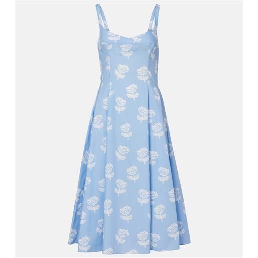 Marni abito midi in cotone con stampa floreale