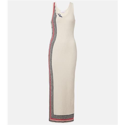 Rabanne abito midi in misto cotone a righe