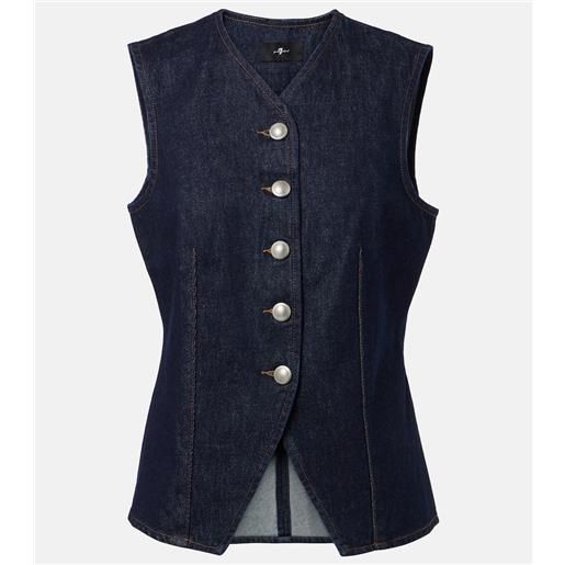 7 For All Mankind gilet di jeans lady