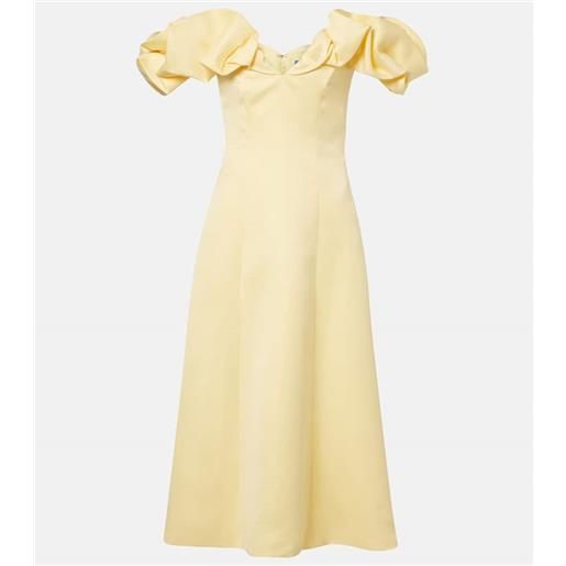 Leo Lin abito midi annie con volant