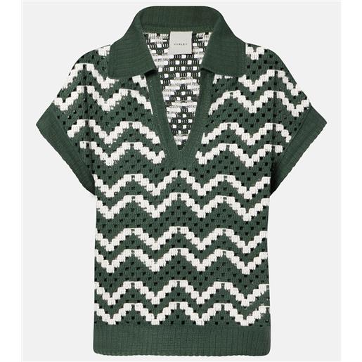 Varley polo joelle in crochet di cotone