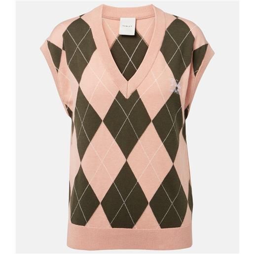 Varley gilet avika in misto cotone con motivo a rombi