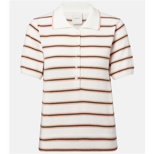 Varley polo faustine in misto cotone a righe