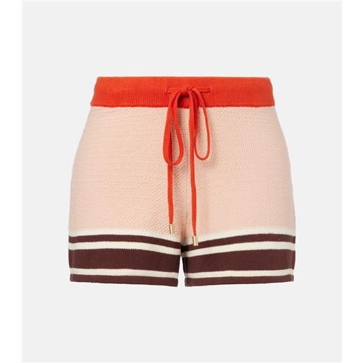 Zimmermann shorts ascension in maglia di misto cotone