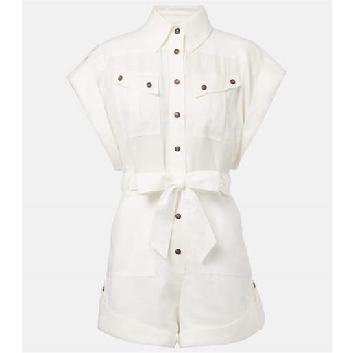Zimmermann jumpsuit corta in lino