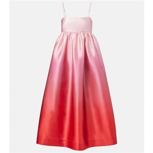 Alemais alã©mais abito da cocktail inez in raso ombrã©