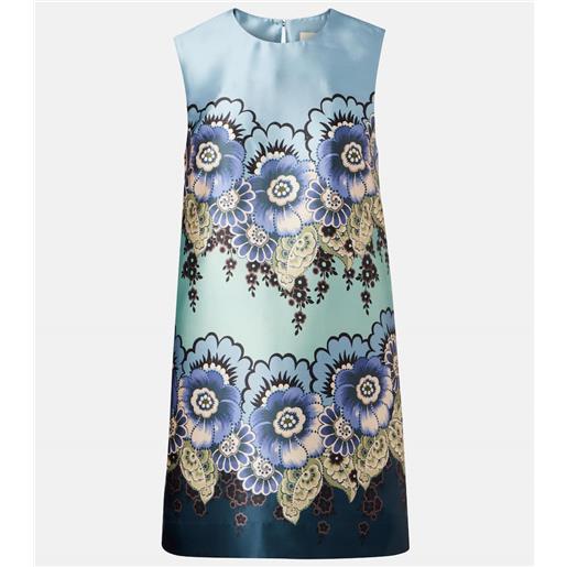 Alemais alã©mais abito corto in raso con stampa