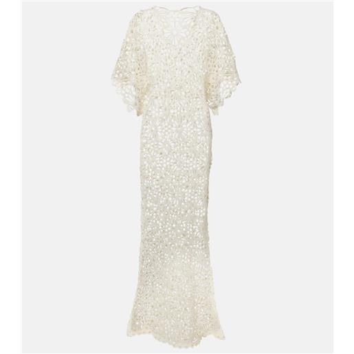 Norma Kamali abito lungo obie in cotone e lino