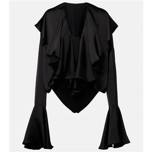 Norma Kamali body con volant