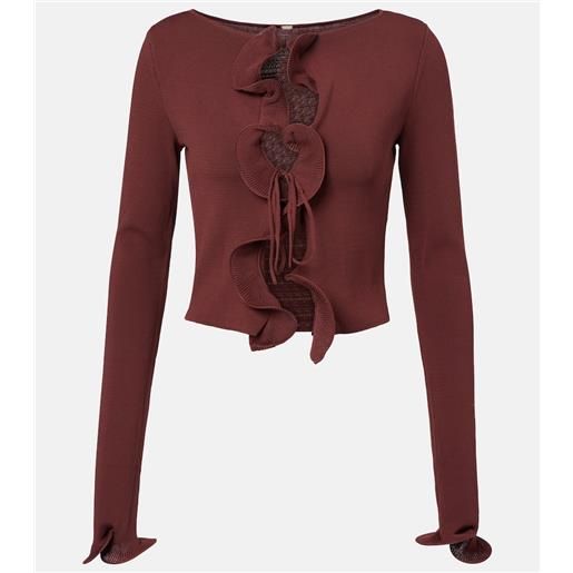 Same top in maglia con volant