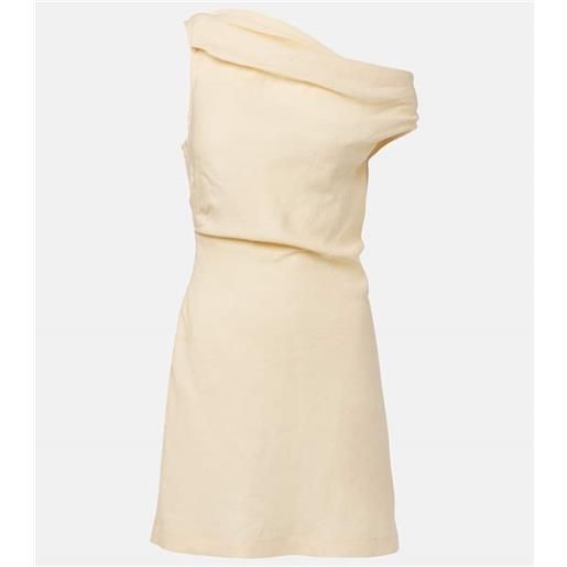 Faithfull abito corto asimmetrico in lino