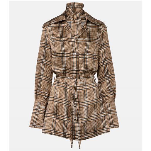 Patou abito chemisier in raso di seta