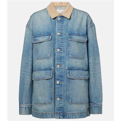 Slvrlake giacca di jeans hayden con corduroy