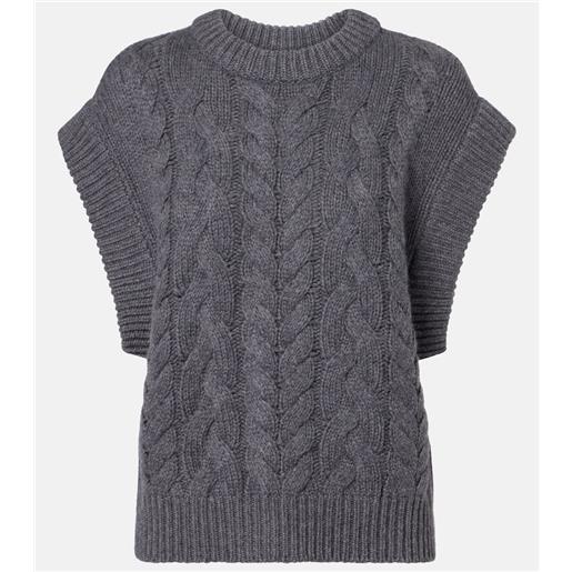 Lisa Yang gilet hayley in cashmere a trecce