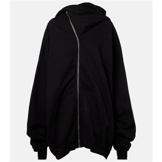Rick Owens felpa con cappuccio mega mountain in jersey di cotone