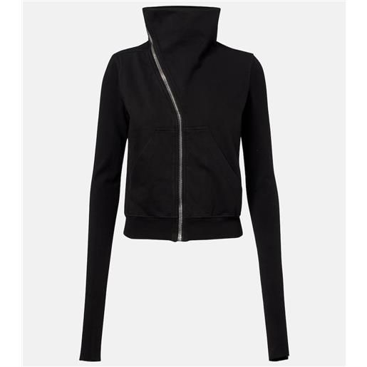 Rick Owens felpa mountain in jersey di cotone con cappuccio