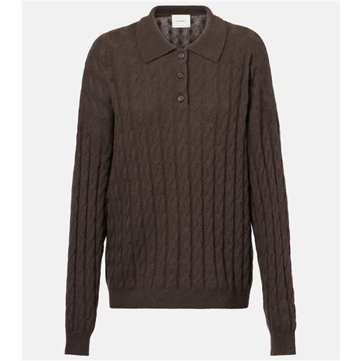 Lisa Yang polo in cashmere a trecce