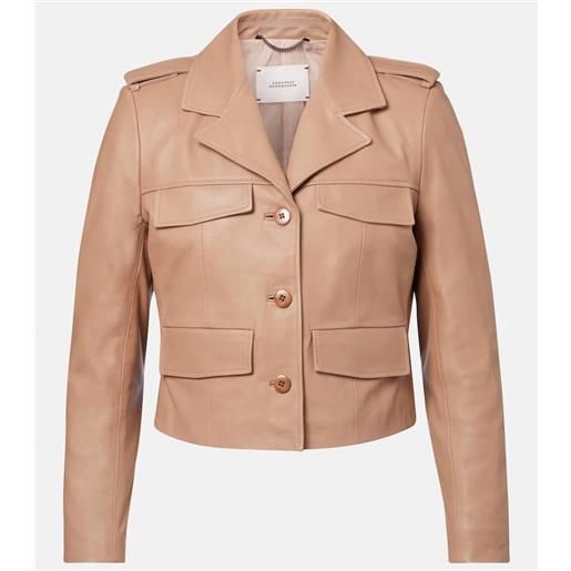 Dorothee Schumacher giacca cropped sleek statement in pelle