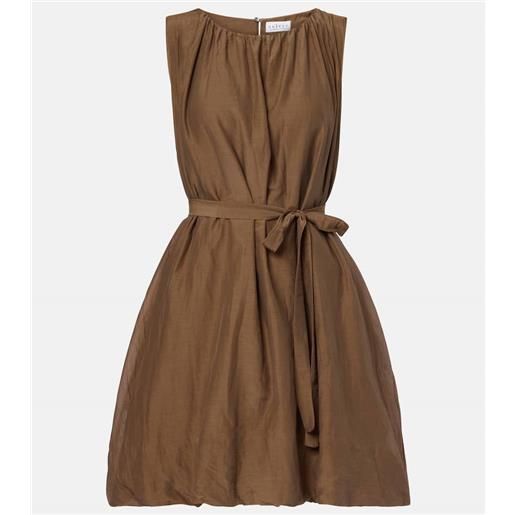 Velvet abito corto margot in voile di cotone e seta