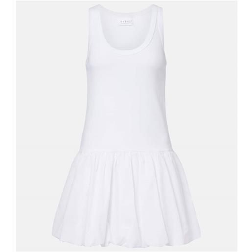 Velvet miniabito isla in popeline di misto cotone