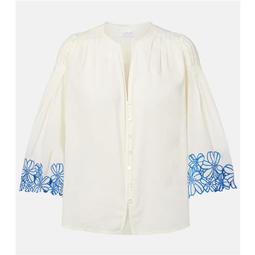 Velvet blusa blake in cotone con ricamo