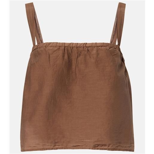 Velvet top andrea in voile di cotone e seta