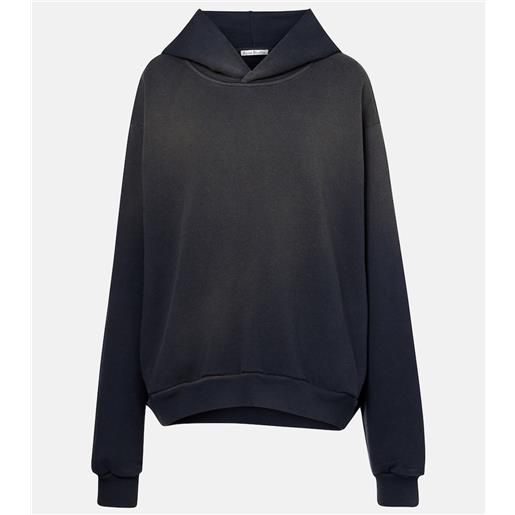 Acne Studios felpa distressed in jersey con cappuccio