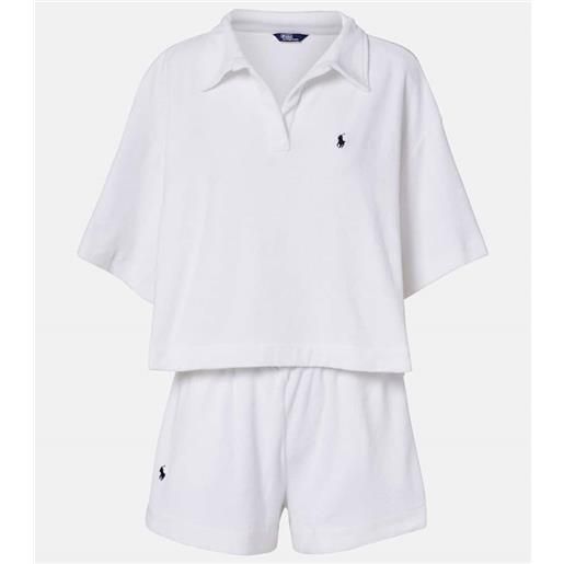 Polo Ralph Lauren polo e shorts in spugna di cotone