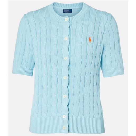 Polo Ralph Lauren cardigan in maglia di cotone a trecce