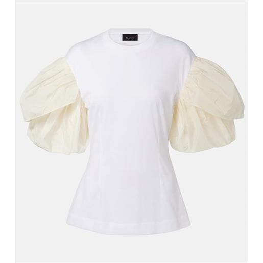 Simone Rocha t-shirt in jersey di cotone con maniche a sbuffo
