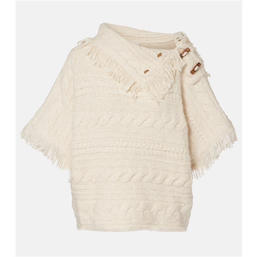 Marant Etoile pullover blanche in misto cotone a trecce