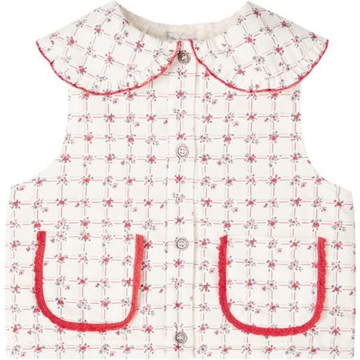 Bebe Organic gilet lissy in cotone con stampa floreale