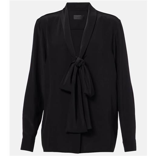Nili Lotan blusa angelique in seta con fiocco
