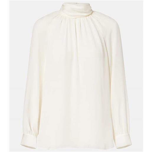 Nili Lotan blusa axelle in georgette di seta