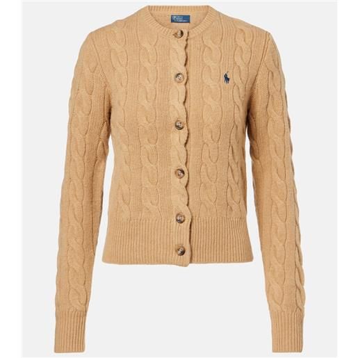 Polo Ralph Lauren cardigan in lana e cashmere a trecce