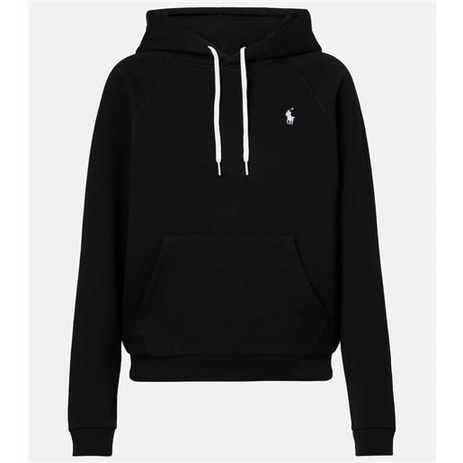 Polo Ralph Lauren felpa in jersey di misto cotone con ricamo