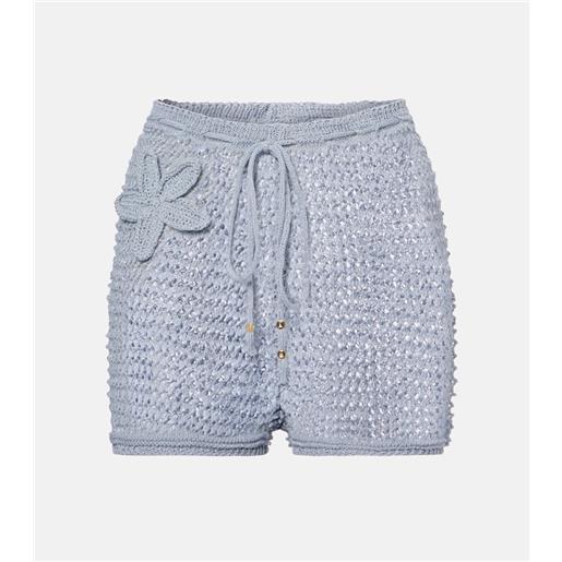 Bananhot shorts zorya in maglia con glitter
