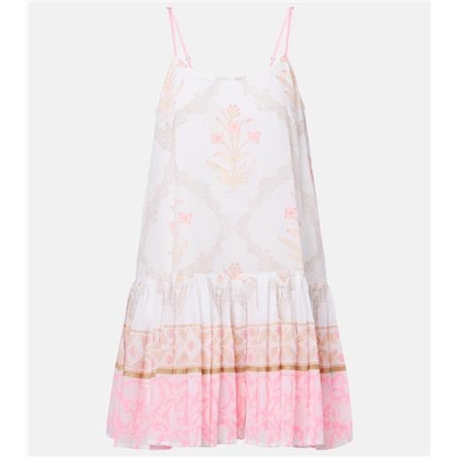 Juliet Dunn abito corto in cotone con stampa