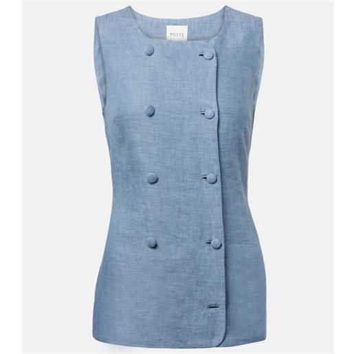 Posse top thea in lino