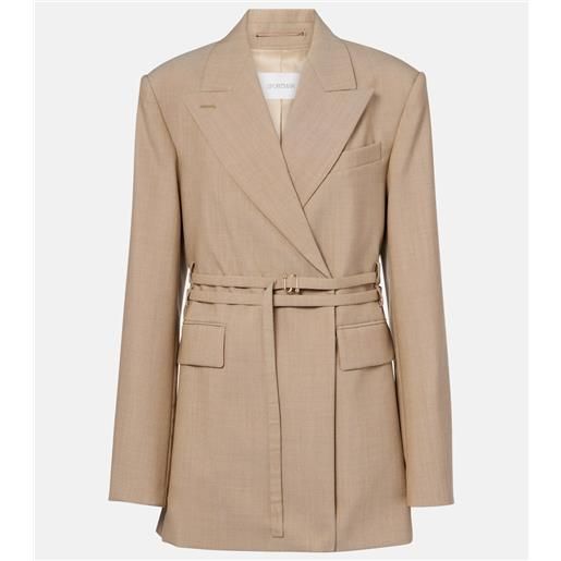Sportmax blazer tubinga in lana vergine con cintura