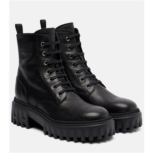 Hogan anfibi h700 in pelle