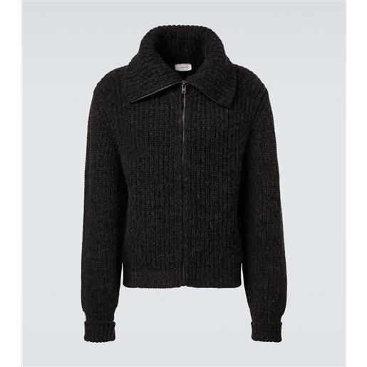 Lemaire cardigan in alpaca e lana di yak con zip